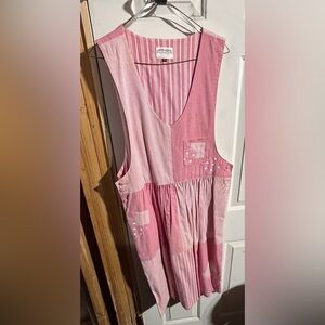 Susan Bristol Pink and White Striped Jumpsuit